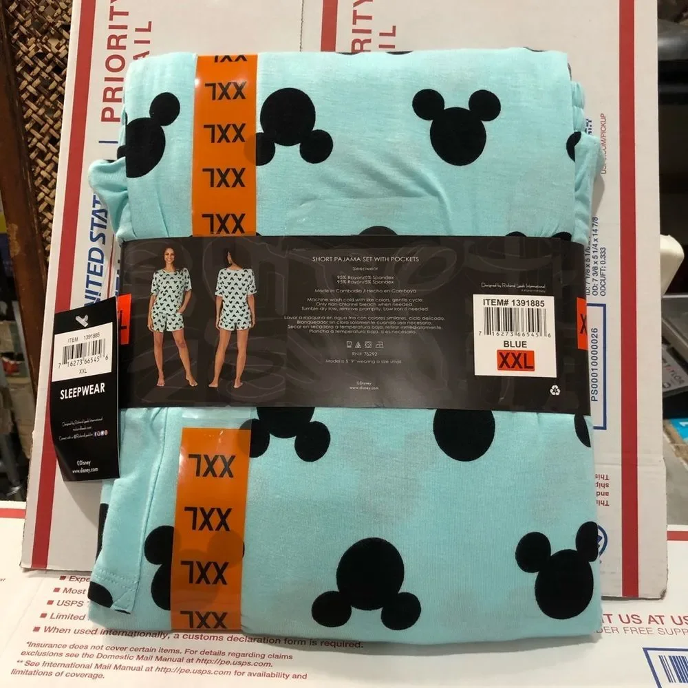 Blue  Disney short pajama set with‎ pockets - Picture 2 of 4